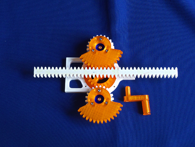 Double Rack and Sector Pinion by JGlass - Thingiverse
