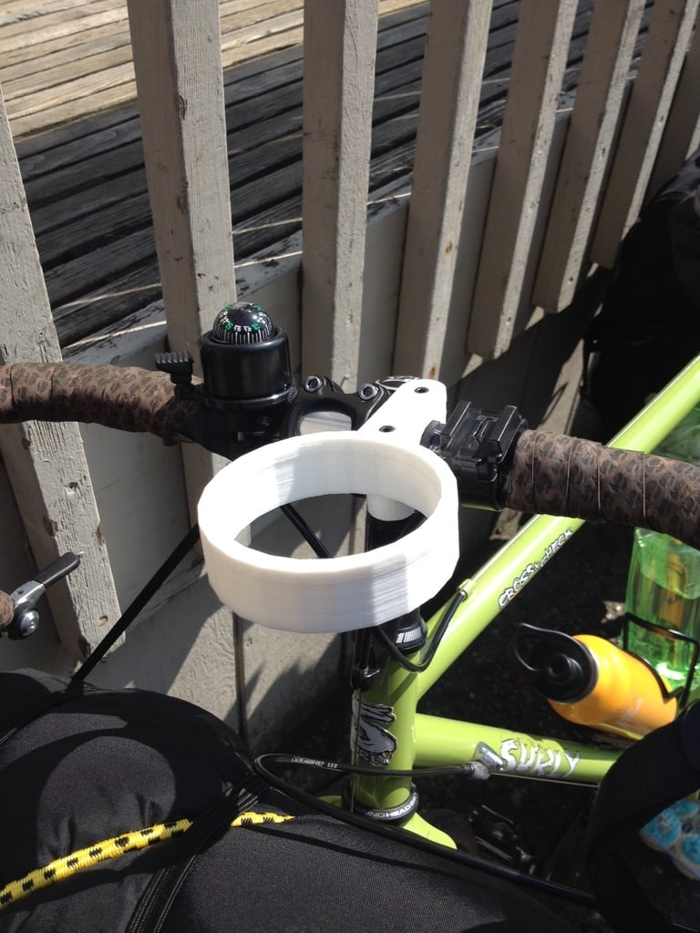Bike Handlebar Cup Holder - Pint Glass or Coffee