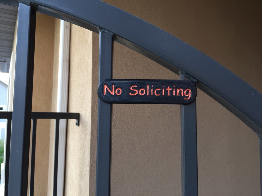 Simple No Soliciting Sign 