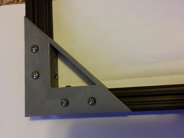 Corner Side Support Gusset for 1" aluminum t-slot extrusion