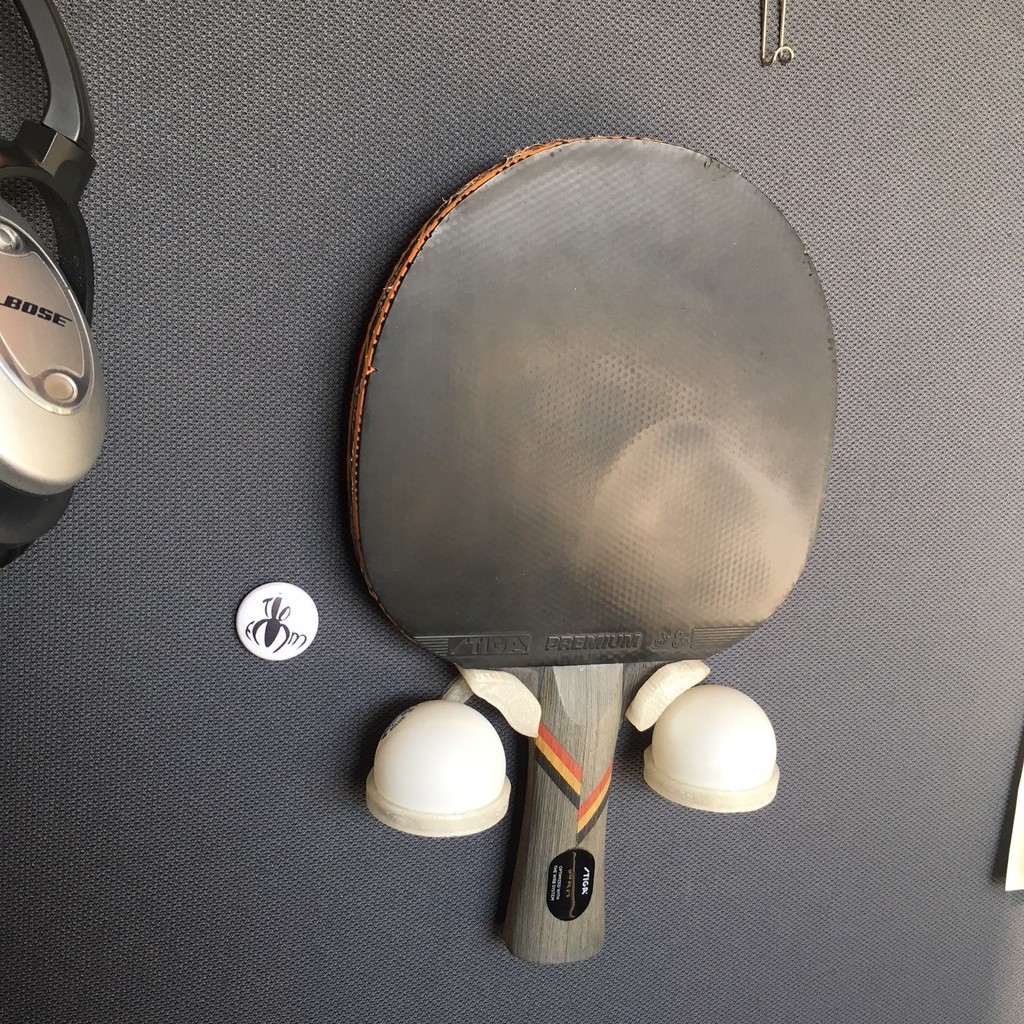 Ping pong paddle and ball mount