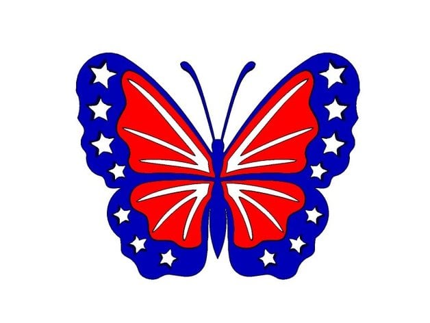 4Th Of July Butterfly