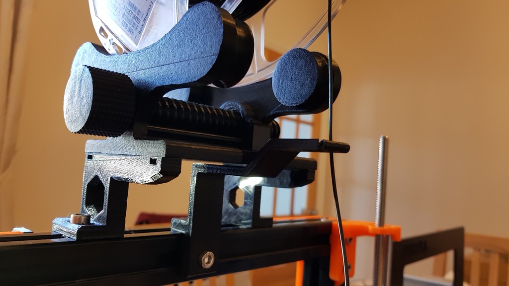 Prusa i3 Adjustable Spool Holder with Desk Legs and 3030 Legs for Haribo