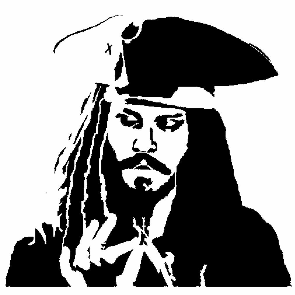 Jack Sparrow stencil