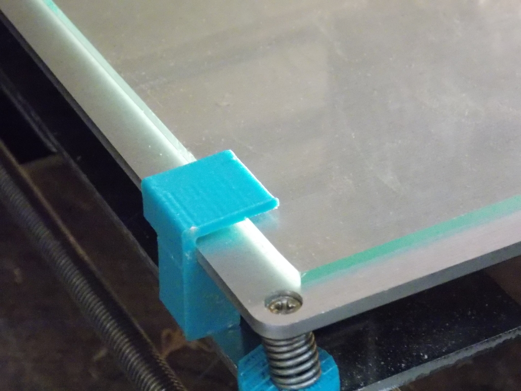 Glass Bed Clip and Heatbed Spacer Anet A8 Prusa Clones