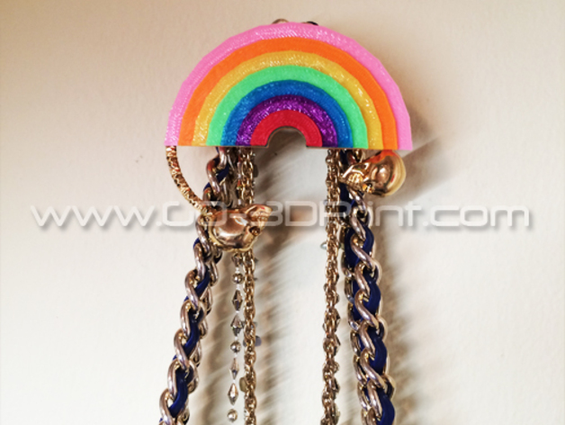 Coat / Jewelry Hanger Organizer Weather Wall Hook – Rainbow