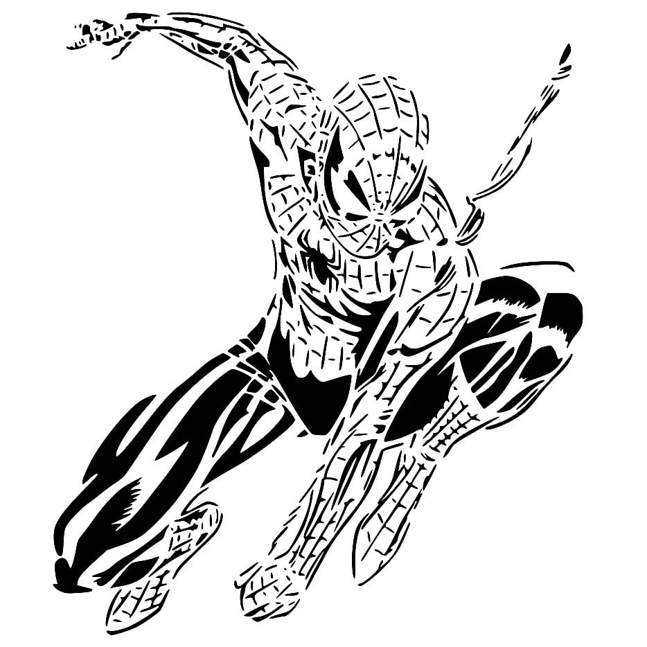 Spiderman stencil
