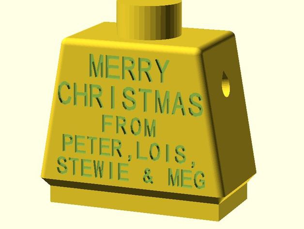 Message on your Giant Lego Minifig 'Xmas Cards' - Semi Parametric