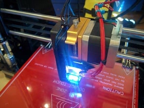 NAPALM's extended Geeetech Prusa I3 Pro B Fan Duct with light