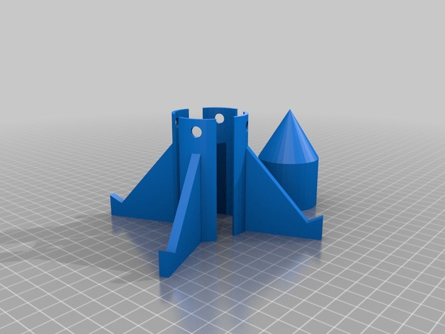 1 inch PVC Rocket Fins And Cone