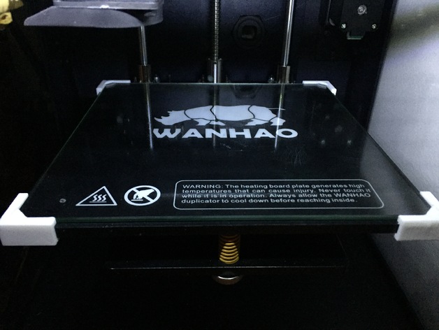Glass bed clip Wanhao D6 (and i3)