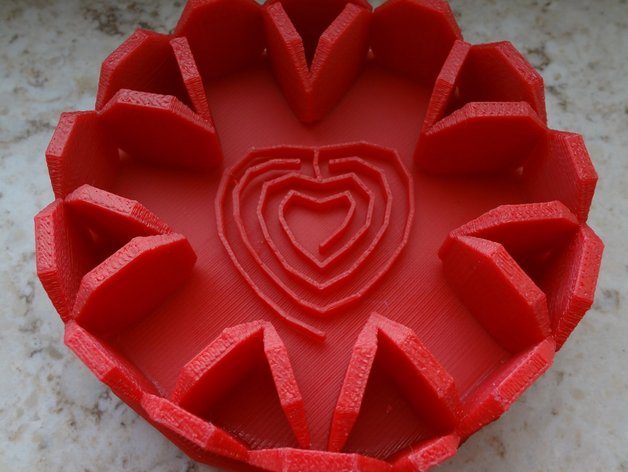 Red heartlaby in tray