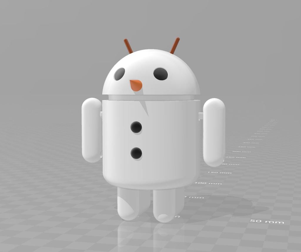 Android Robot Snowman