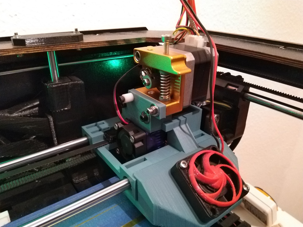 Cooling duct for Replicator e3D mount X-Axis carriage
