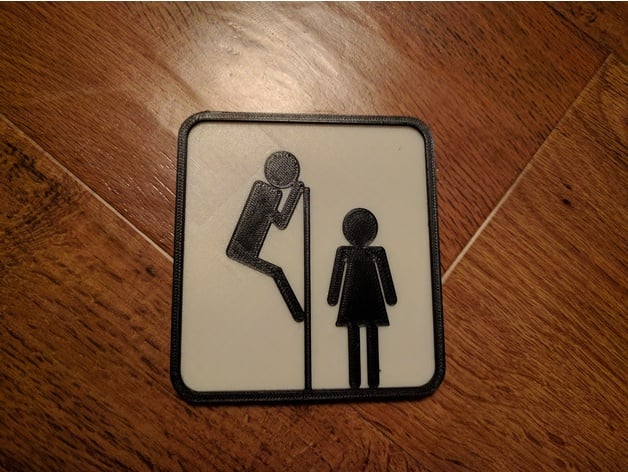 Toilet sign by Pelest
