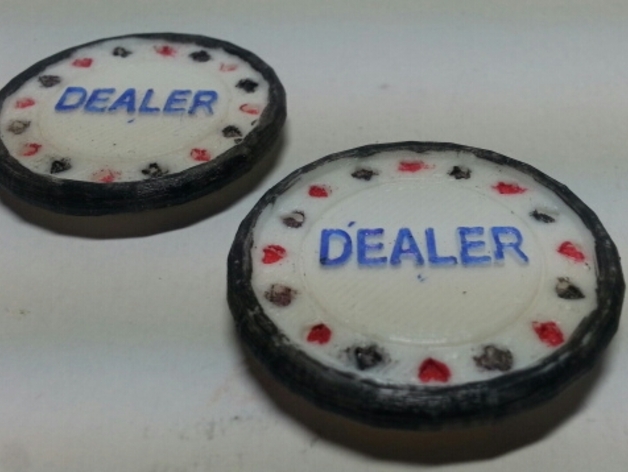 Dealer Button - Raised text