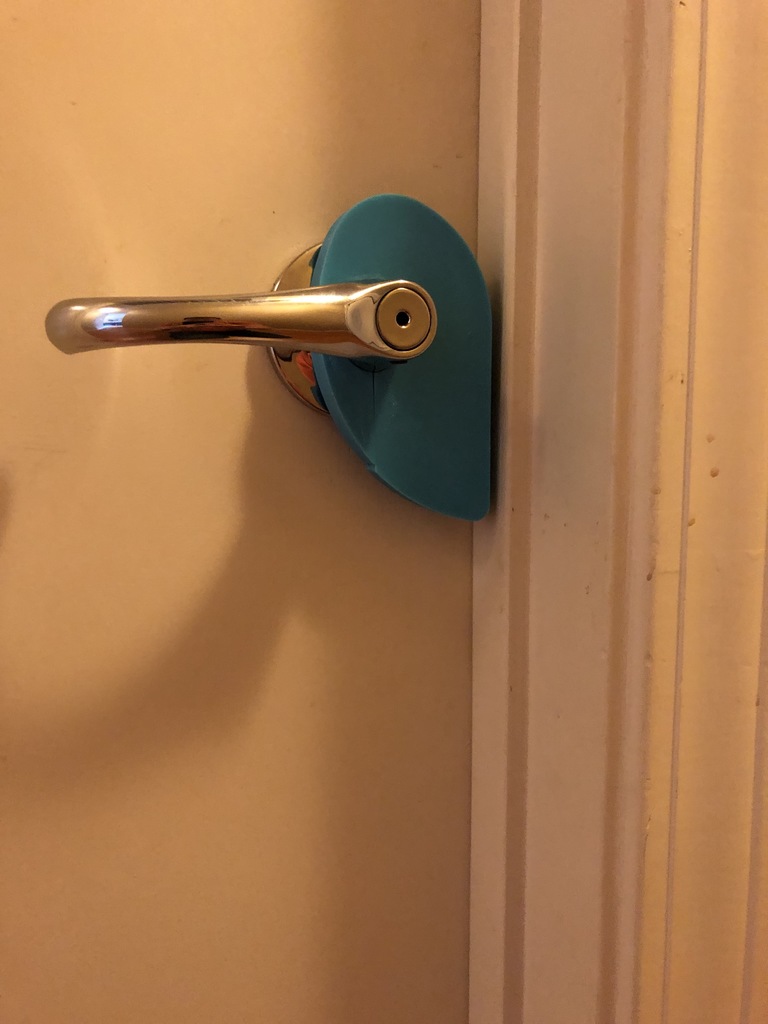 Child-detering door handle locks