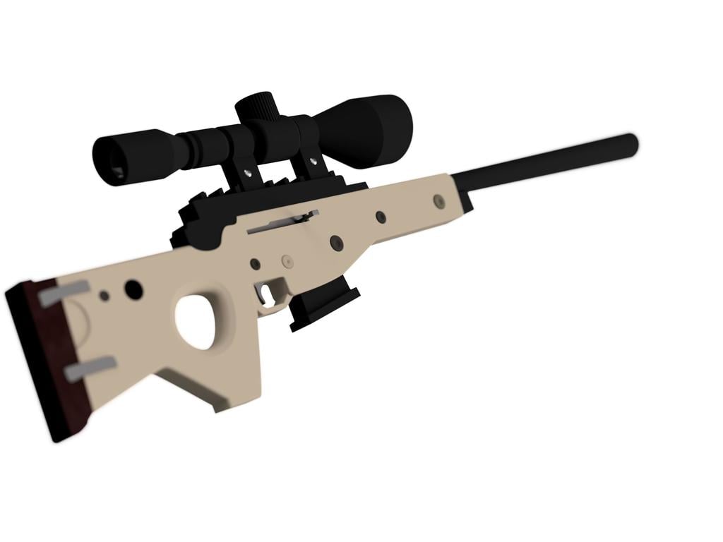 3D Printable Fortnite Bolt-Action Sniper Rifle