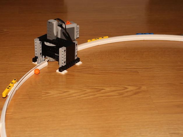 Rails for lego particle accelerator