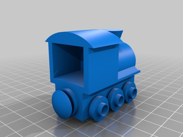 My Customized 3d printed 'wooden train locomotive'