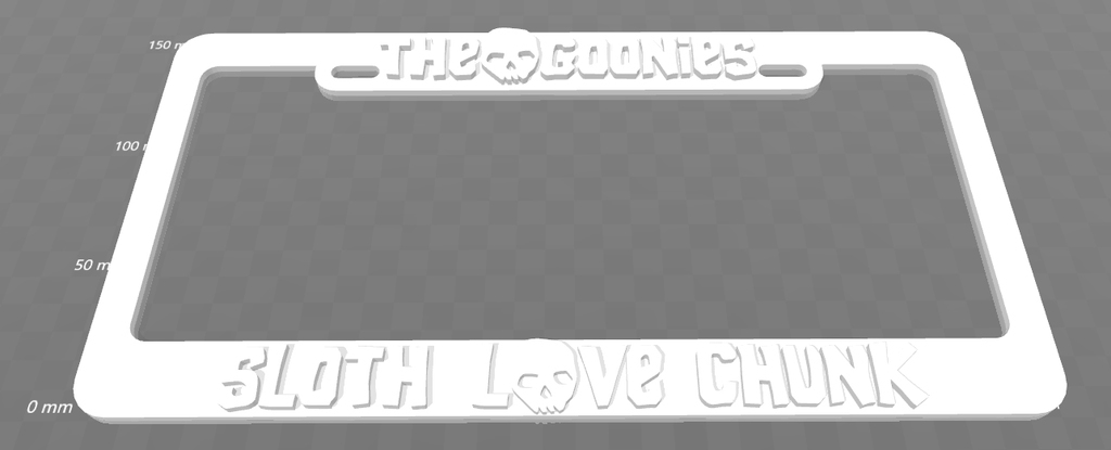 The Goonies - Sloth Love Chunk, License Plate Frame