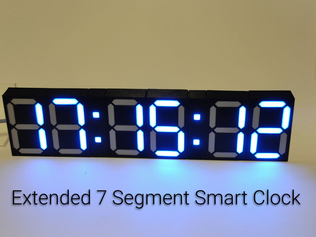 Extended 7 Segment Smart Clock