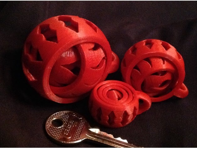 Gyroscopic ” Openwork ” Keyring Collection