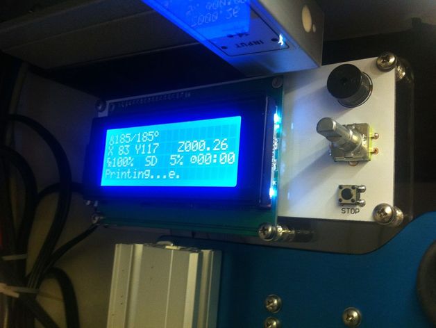 JD LCD Panel Mount for RRD Smart LCD Controller onto Ord Bot Hadron
