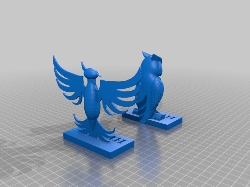 HP D&D owl and phonix statue