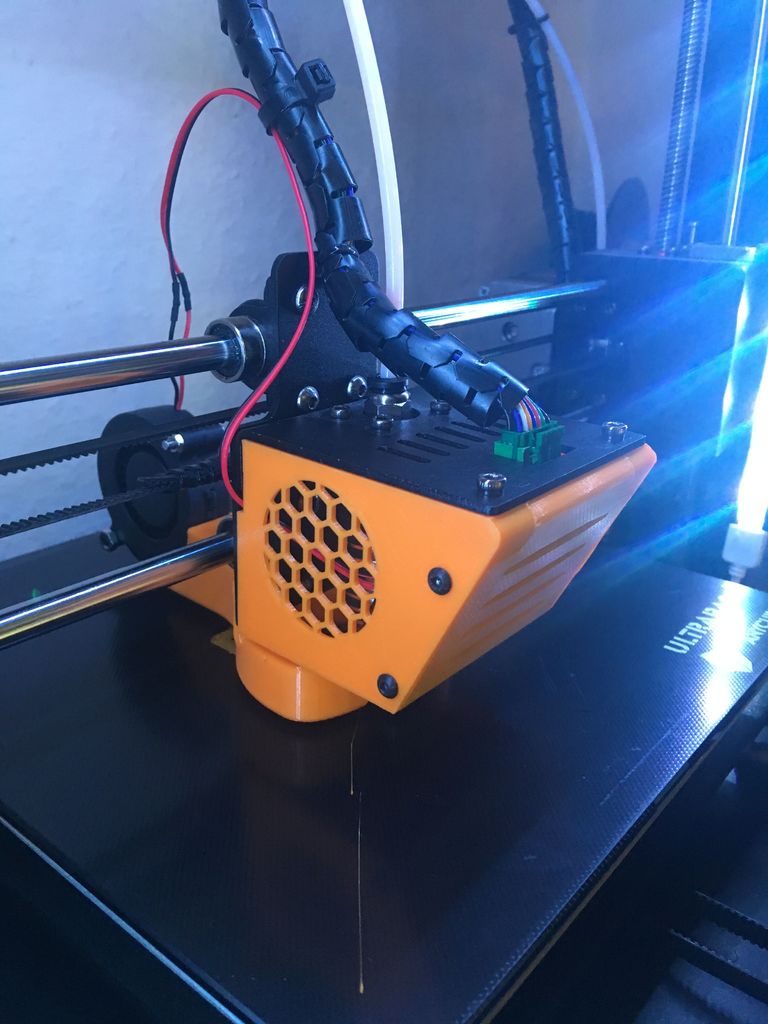 Anycubic I3 Mega Hotend housing by 3DMath - open Front Grill
