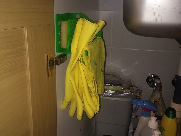 Kitchen sponge gloves rag holder