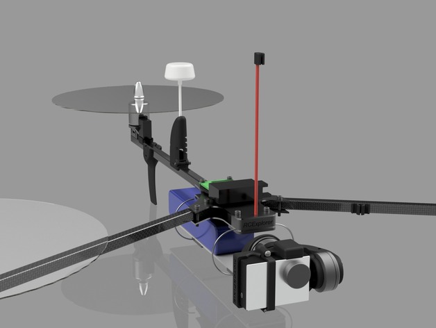 Foldable transmitter post for RCExplorer Tricopter V3