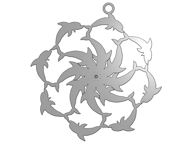 Dolphin Snowflake Ornament