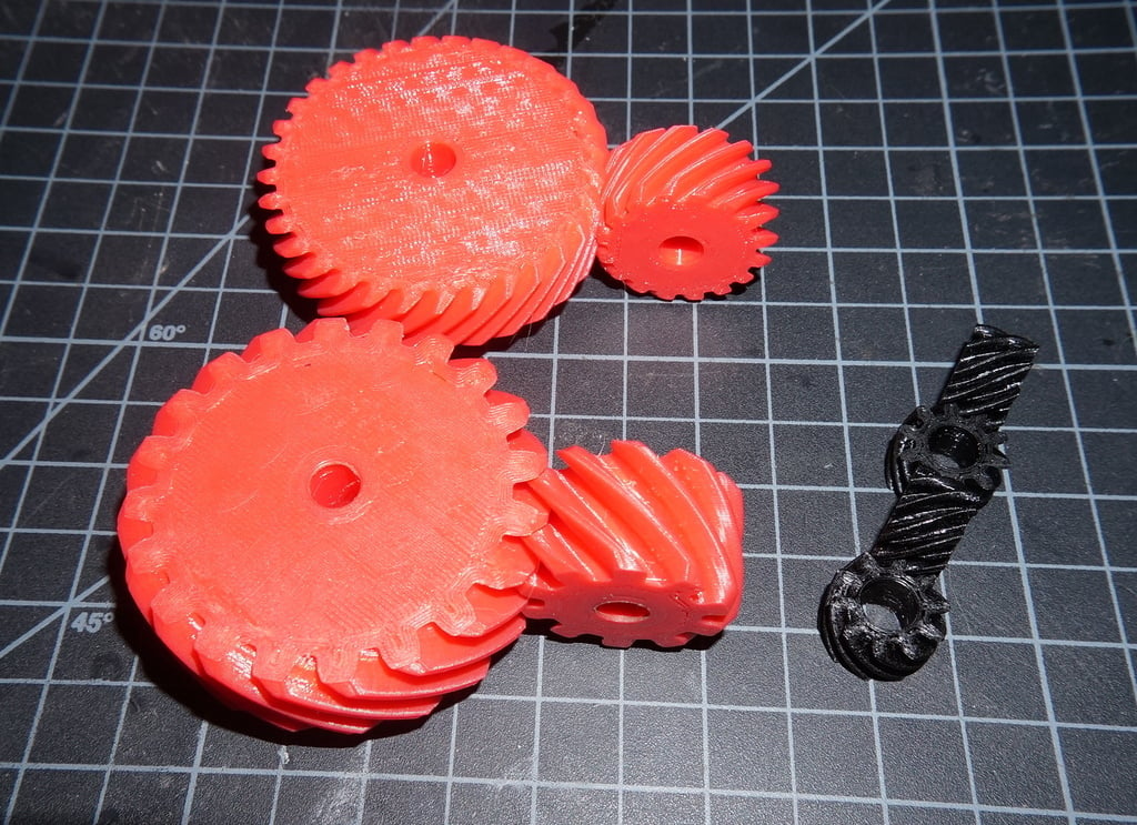 45 Degree Helix Gears (right-angle drive)