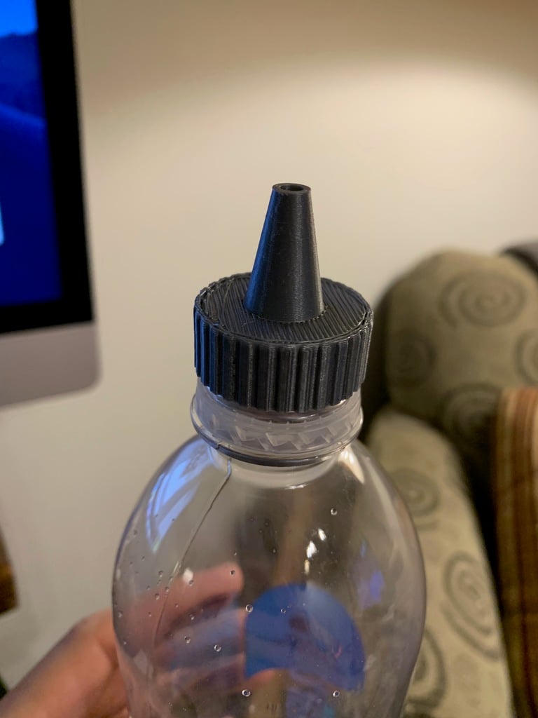 Water bottle to squeeze bottle lid