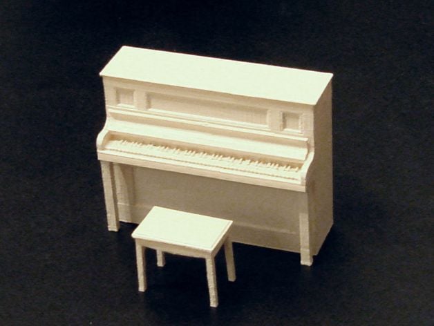 Upright Piano and Stool