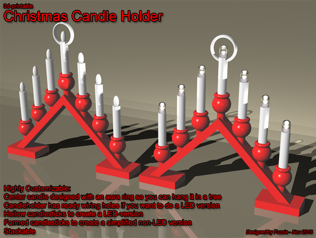 Christmas Candle Holder Ornament