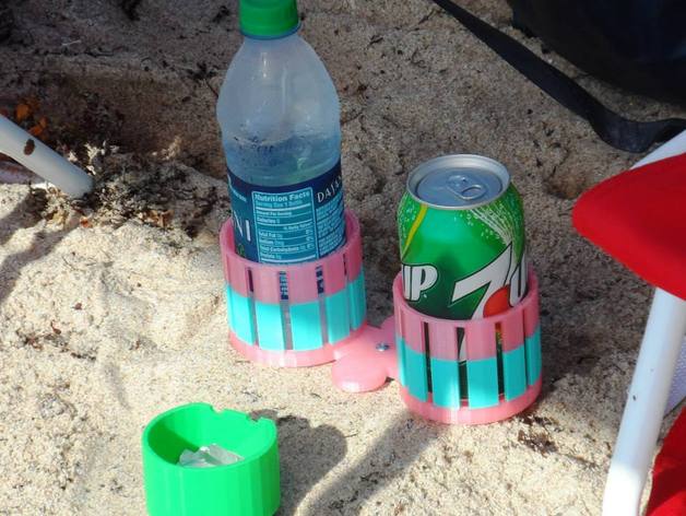 Beach Bottle/Can Holder