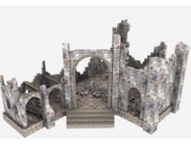 Cathedral Ruins Opengameart Terrain