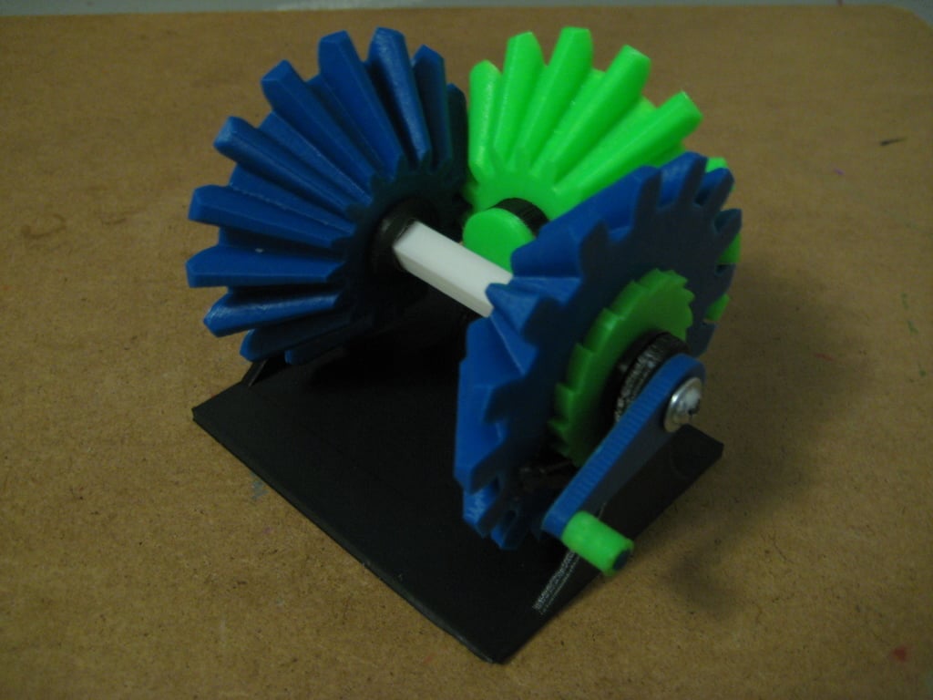 Mechanism that only turns one way, no matter what!!! Bevel Gear