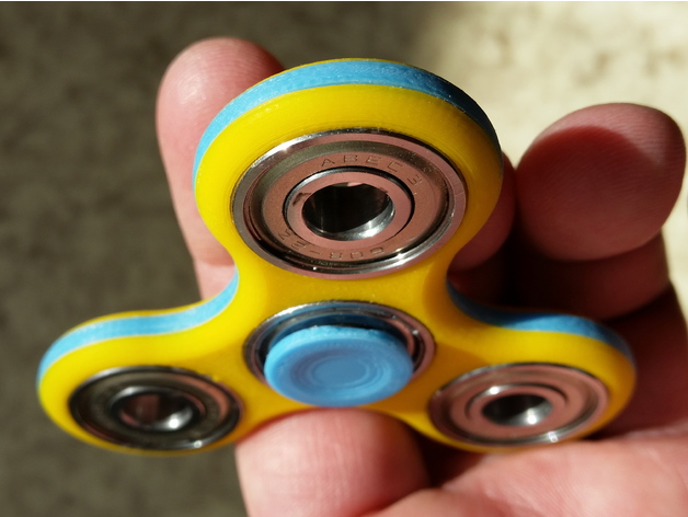 Two color (separate printing) spinner