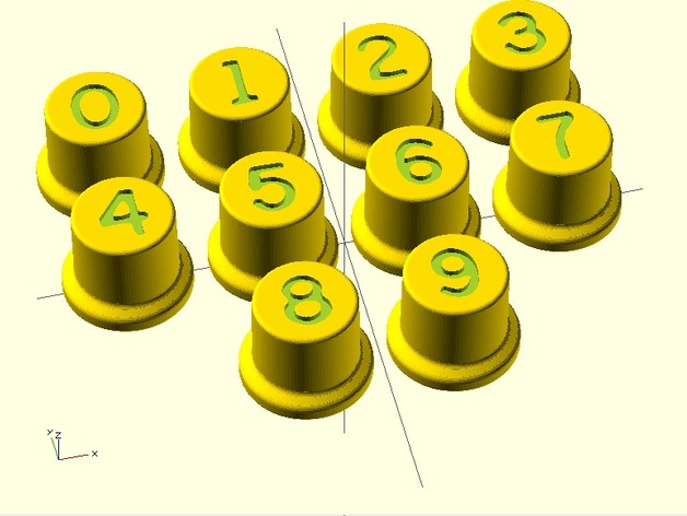 Monroe LA and LA5 series calculator digit buttons