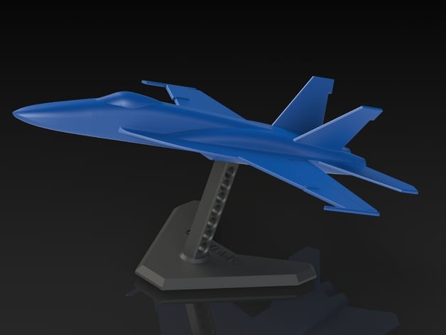 Small scale FA-18 Super Hornet model and stand