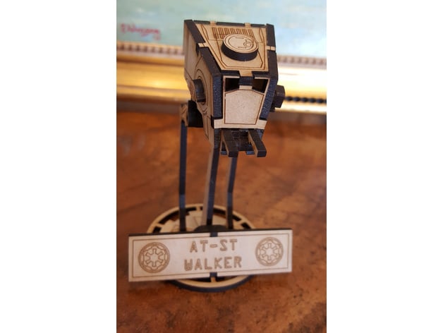 Small AT-ST Walker with Stand