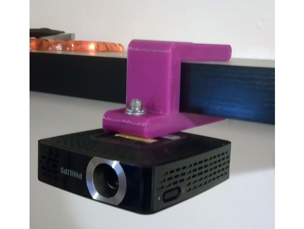 Shelf bracket for a small projector or camera.