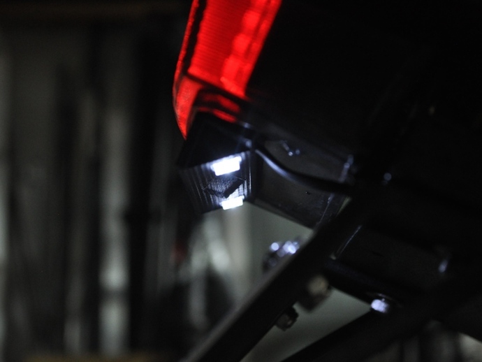 Motorcycle License Plate LED Light Holder