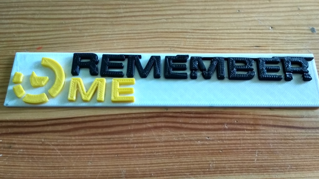 Remember Me logo 3D printable