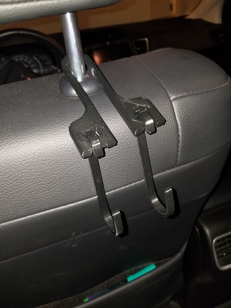 Car Headrest Bag Double Hook - 2-piece