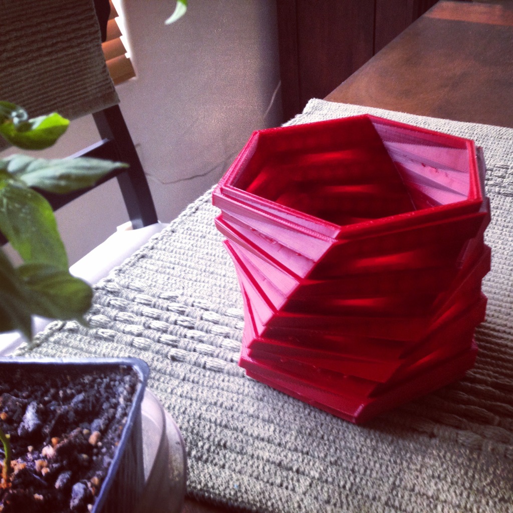 yet another twisted hexagon planter