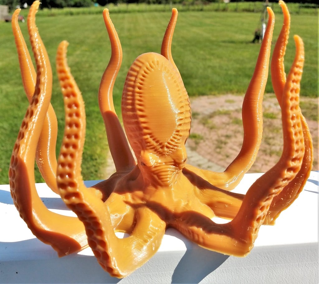 Octopus Tentacles of 8 Straight Up - Fun Design - Easy Print
